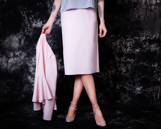 Midi Pencil Skirt Blush Pink - Available in 50+ Colors