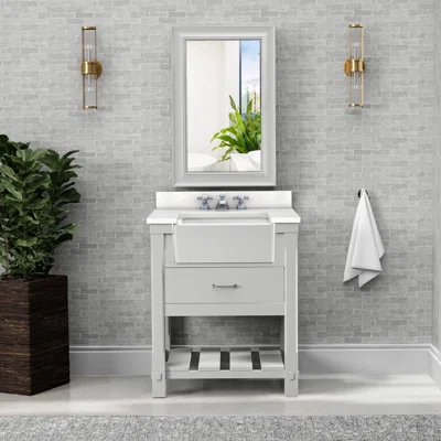 Austin 30" Solid Wood Bathroom Vanity with Durable Quartz Top