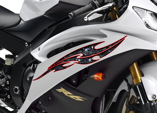 Skull Sticker Full Color Bike Chopper Graphics, 3D Pirate Decal, Bones Street Racing Motorcycle Vinyl Decal