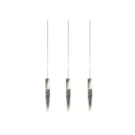 Avenue Lighting the original Aspen Collection chrome steel and crystal 3 light pendant fixture. - 7