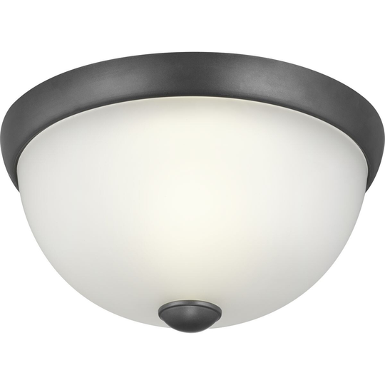 One-Light 11" Glass Dome Flush Mount
