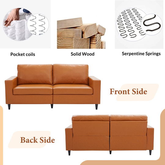 Modern Style Sofa and Loveseat Sets PU Leather Upholstered Couch Furniture for Home