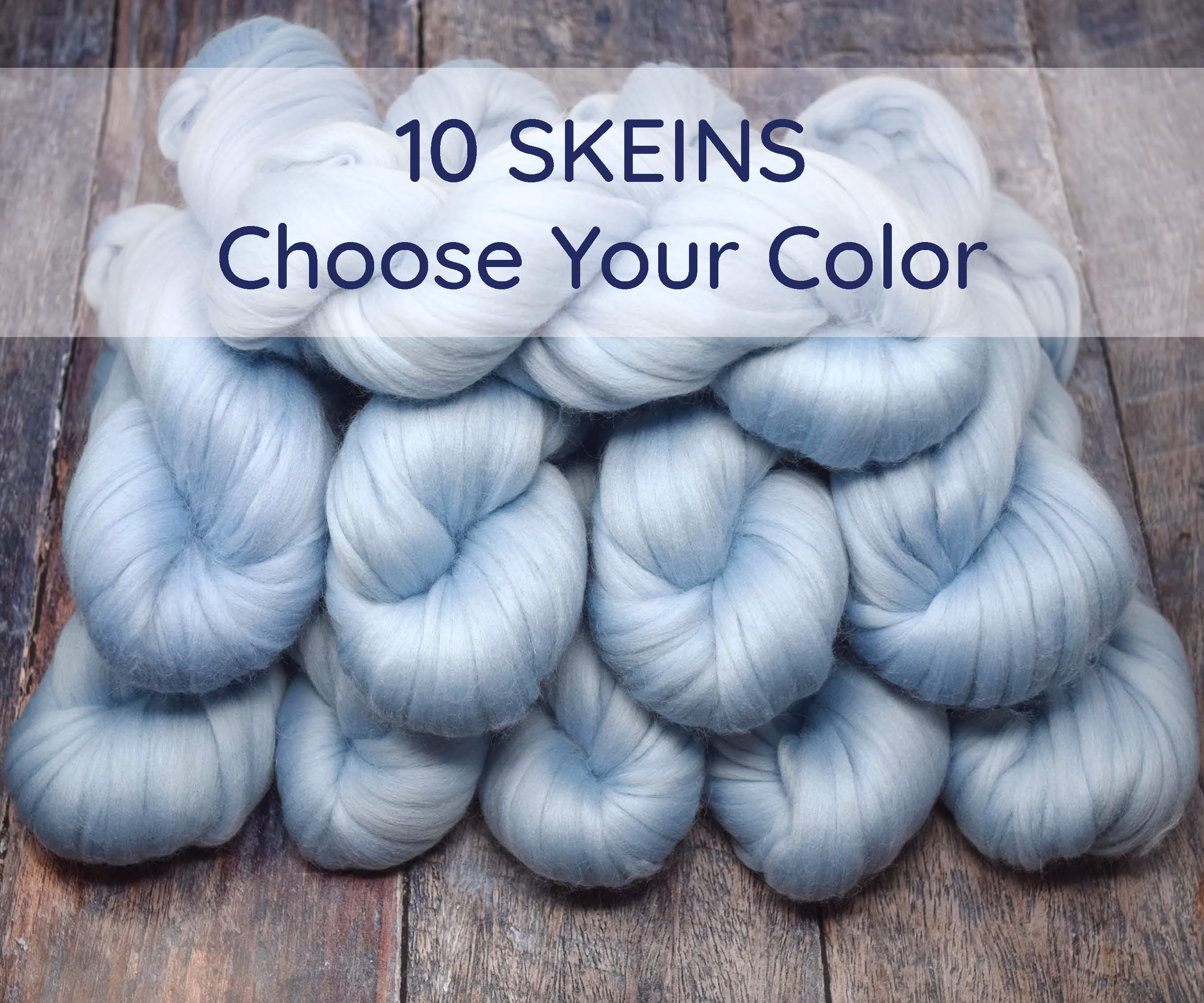 10Pack Merino Pencil Roving - Pre-Drafted Fiber For Easy Spinning, Textured Weaving, Wall Hangings & Felt Painting. 100% Wool. Choose Color