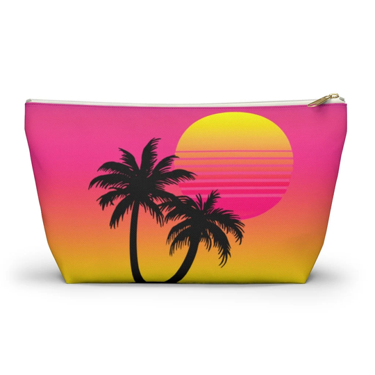 Vaporwave Vacation Pouch, Cosmetic Bag, Pencil Case
