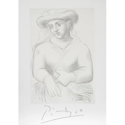Femme Au Chapeau Et Au Missel by - Painting on