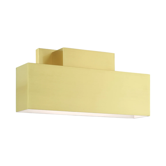 Giuseppe Lighting Two Light Outdoor Wall Sconce Lynx Satin Brass - Exact Size