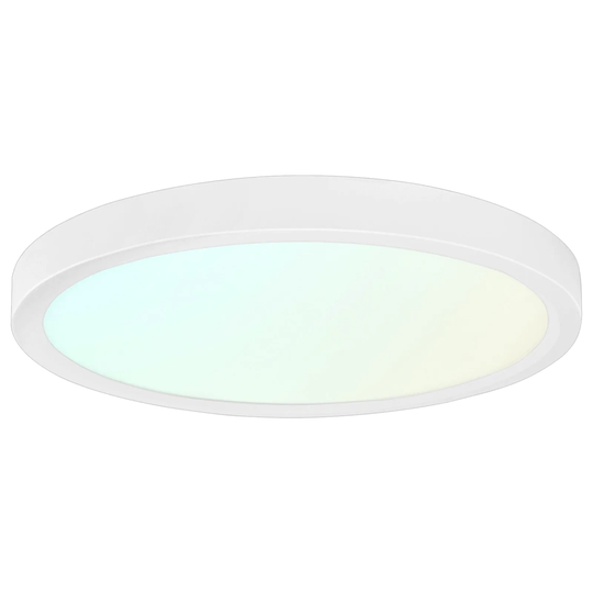 Luxrite 7" LED Flush Mount Ceiling Fixture 15W 3 Color Selectable 900 Lumens Dimmable Damp Rated ETL Listed