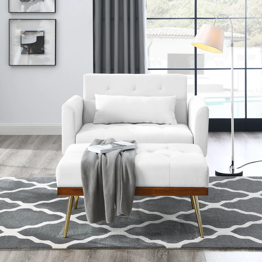 Recline Sofa Chair with Ottoman