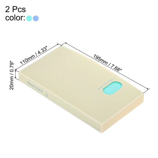 2Pcs Plastic Business Card Holders Photocard Binder Book 240 Pockets - Beige/Green, Purple/Blue