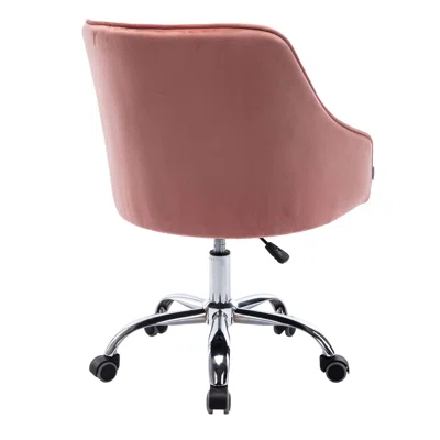 Pink Swivel Shell Chair For Living Room,Modern Leisure Office Chair,Swivel Shell Chair