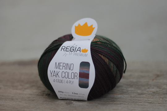 Regia Premium Merino Yak Color Schachenmayr 4Ply 100G Sock Wool With Yak & Polyamid Color 08506 Mountain Gradient