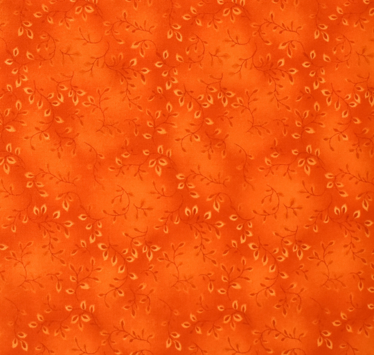 Orange Vines - Henry Glass Folio By Color Principle Premium Cotton Quilting Fabric By The Yard Cut To Order 7755-36