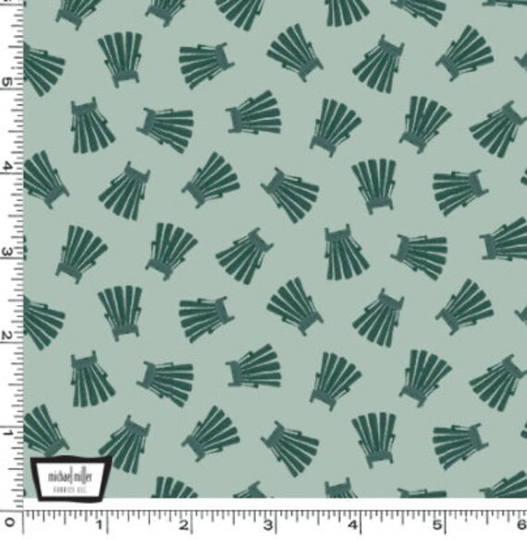 Camp Chairs in Green From Camping Life Collection By Deane Beesley For Michael Miller Fabrics - 100% High Quality Cotton
