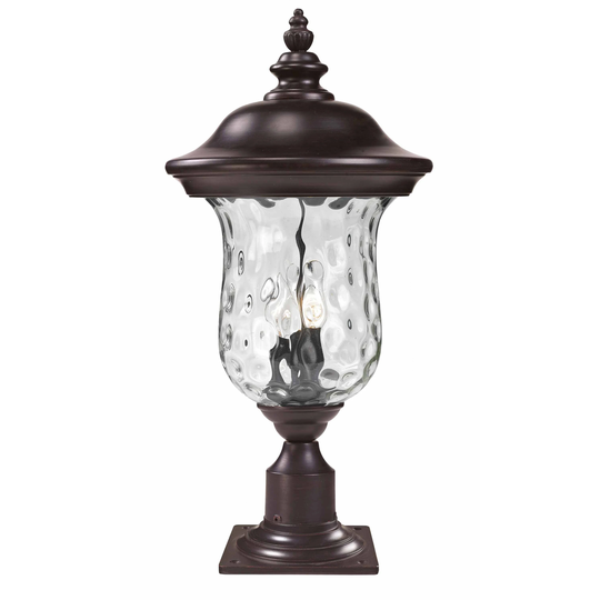 Armstrong 3-light Bronze Outdoor Post Mount Light