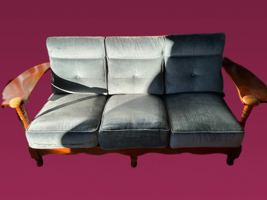 Cushman Council Room Settee No. 01853 Couch Sofa Mid Century Modern Original Condition