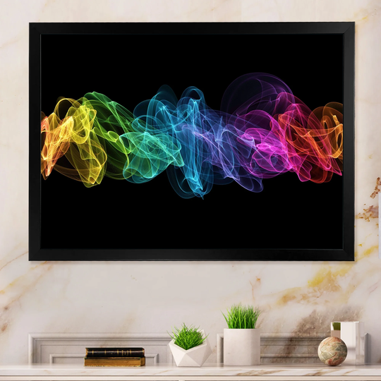 Designart 'Colorful Matrix Art II' Modern Framed Art Print