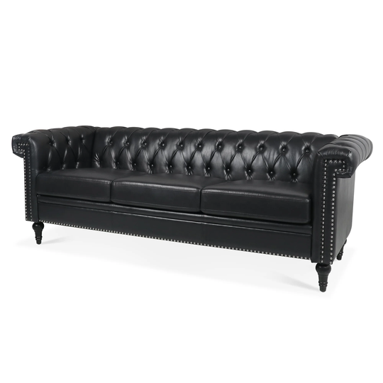 82.5'' Chesterfield Design Width Traditional 3 seater Sofa Living Room Sofa Couch with Nailhead
