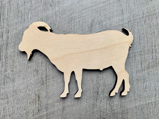 Unfinished Wood Goat Cut Out, Blanks Diy Craft