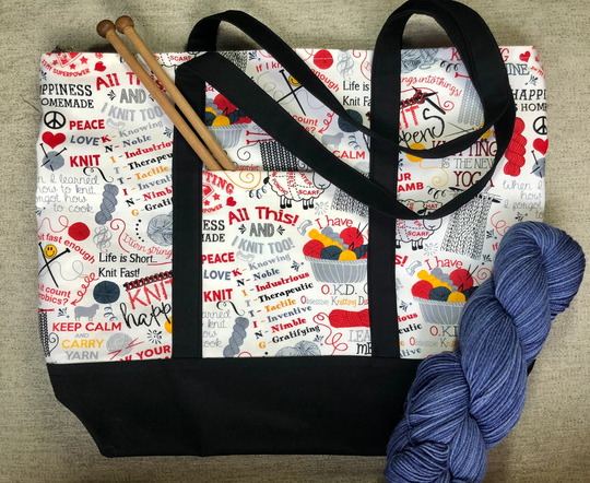 Knitting Jokes Tote Bag