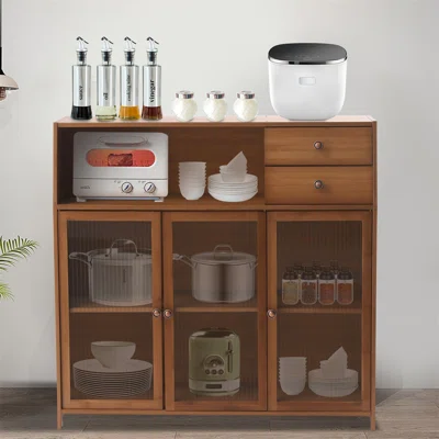 Heung 38.9" Wide 2 Drawer Solid Wood Sideboard