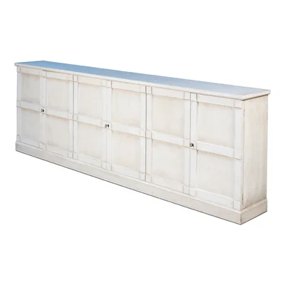 Moncure 112" Wide Pine Wood Sideboard