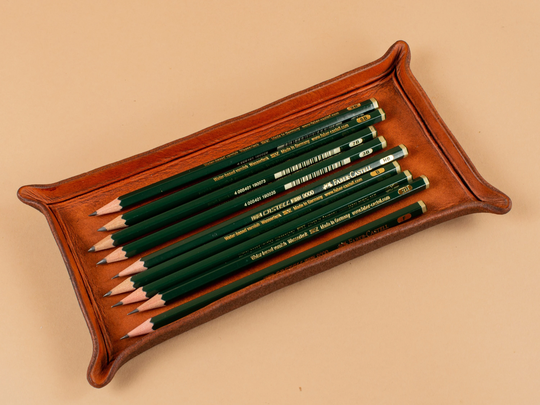 Leather Pencil Tray For Office - Desk Organization