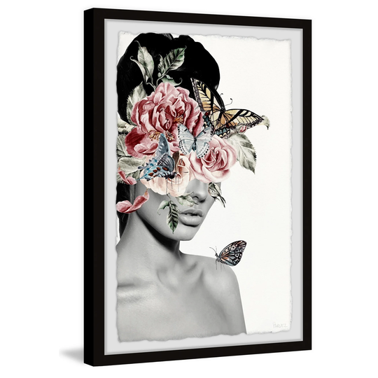 'Blooming Floral Beauty' Framed Print - Multi-color