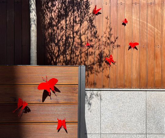 Colorful Butterfly Wall Artwork - 3D Metal For Garden Fence Exterior Yard Decor Art Animal Sculpture