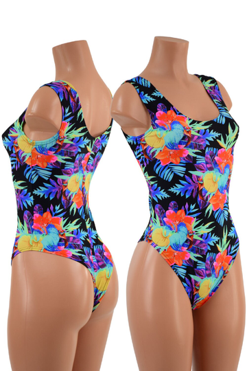 Sonic Bloom Tank Style Romper With Brazilian Cut Leg 157674