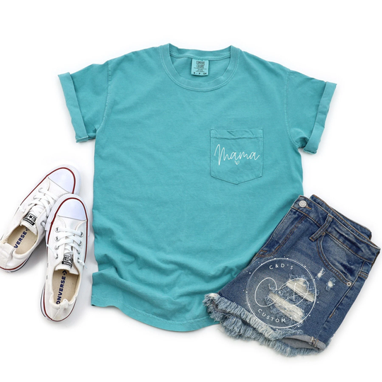 Mama Comfort Color Shirt - Retro Pocket Shirts Mom Motherhood T-Shirt Tees