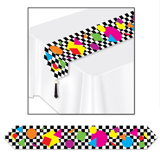 Beistle 11" x 6' Printed Party Shapes Table Runner - 12 Pack (1/Pkg)