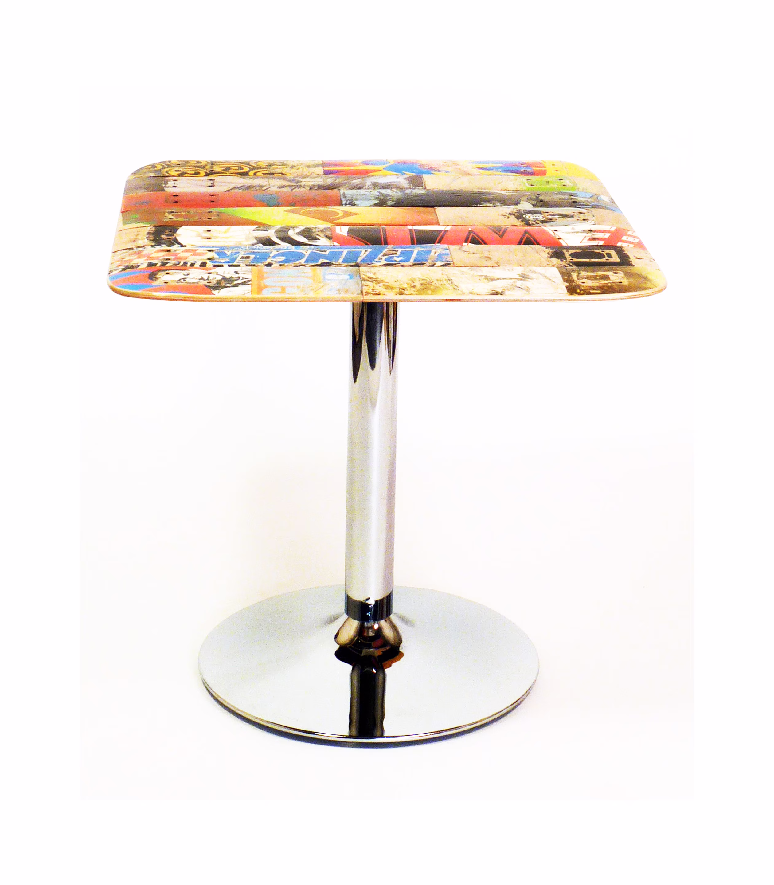 Recycled Skateboard Cafe Table - 30 X Square By Deckstool