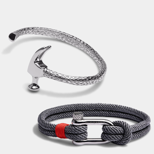 Unique Gifts For Men, Mens Cuff Bracelet, Cool Jewelry Stainless Steel Bracelet Fathers Day Gift, Set