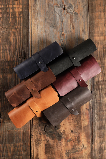 Pencil Roll, Leather Pen Pouch, Artist Roll, Teacher Gift, Instructor Gift, Personalized Holder, Case