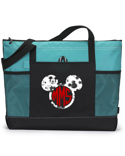 Personalized Pencil Perfect Mickey Monogram Tote Bag, Available in 7 Colors