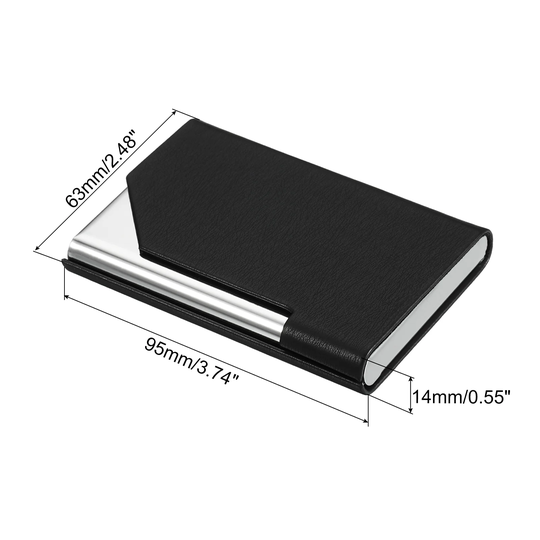 PU Leather Business Card Holder Flip Slim Pocket Name Card Cases