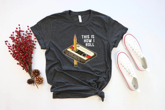 Cassette Tape Pencil Retro 80S 90S Party Tshirt, 90's Shirt, 80's Graphic Tee, Birthday Vintage Tee