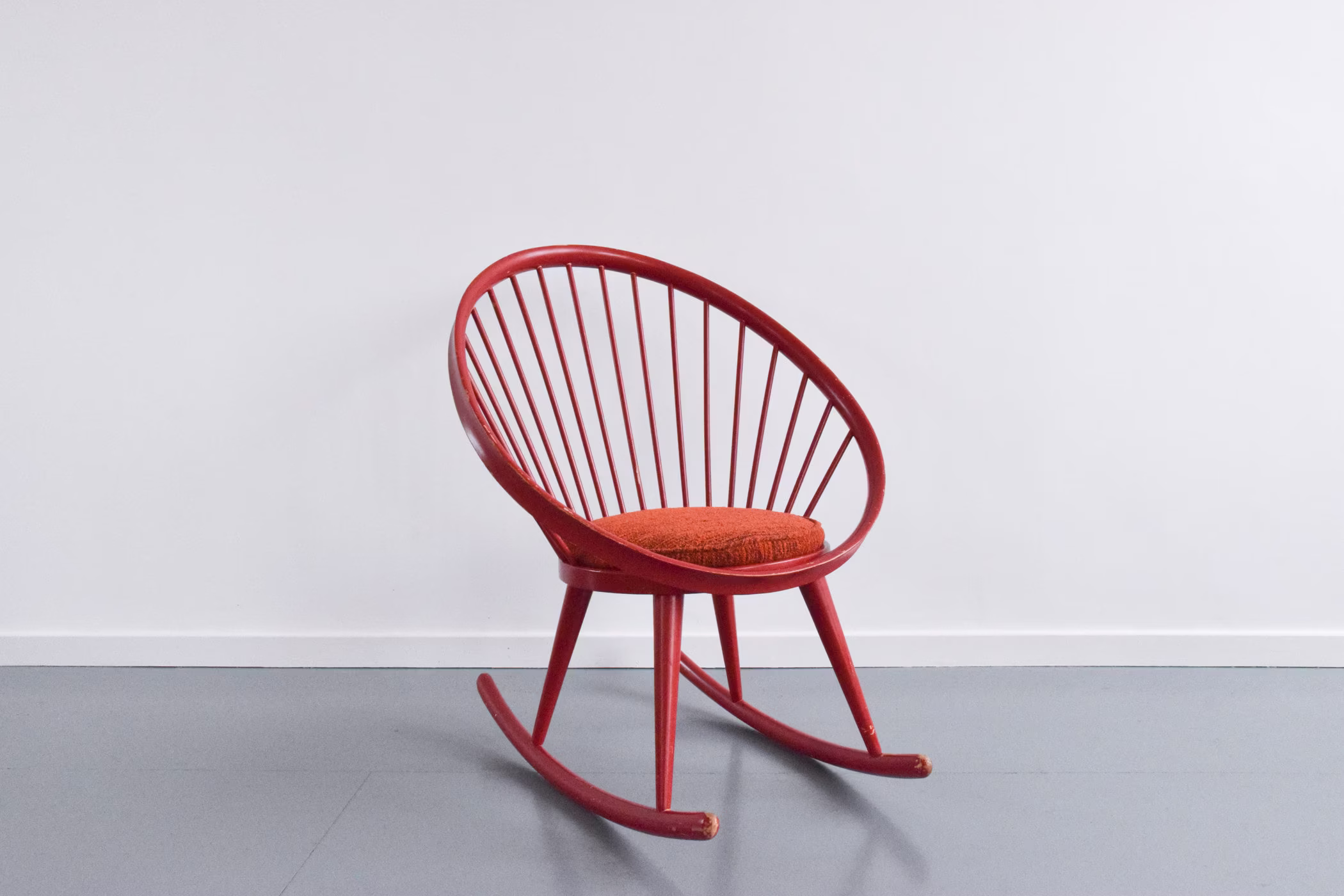 Vintage Circle Rocking Chair By Yngve Ekström For Stol Ab Sweden
