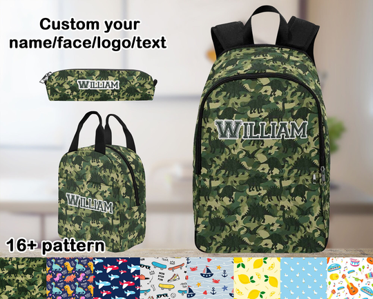 Personalised Kids Backpack With Name, Book Bag For Kids, Lunch Bag, Pencil Case For Kids, Custom Backpack, Back To School, Personalised Gift