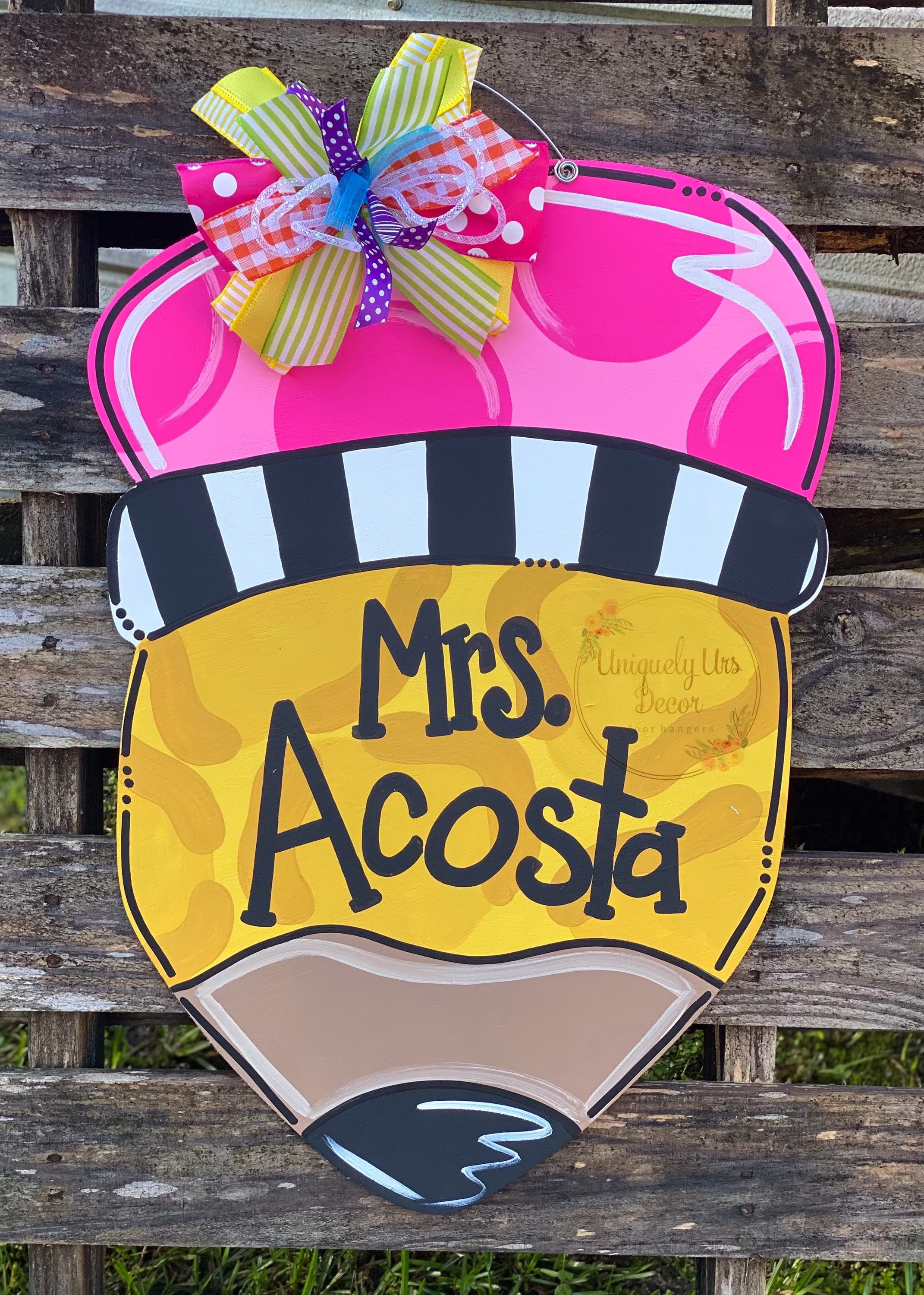 Pencil Door Hanger, Teacher Hanger