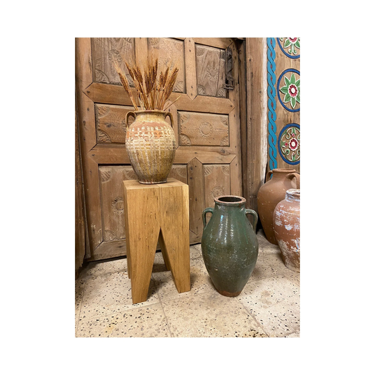 Side Table, Coffee Oak Wood Reclaimed Wood, Rustic Wooden Stool, Stool