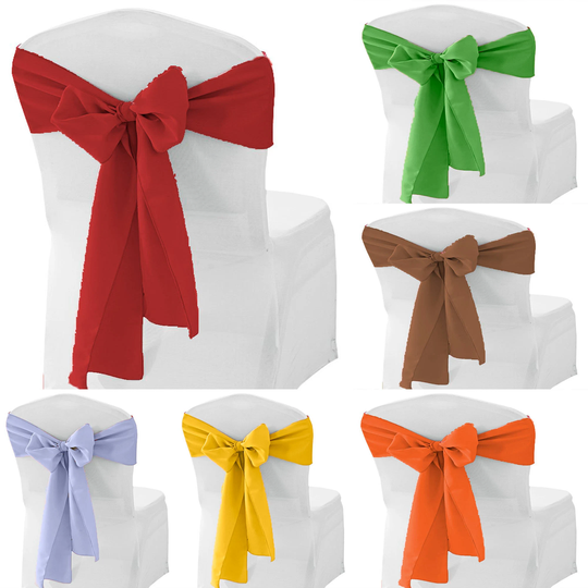 6x104 in Sashes Polyester Chair Sashes Tablecloth Linen Satin Wedding Chair Accessory