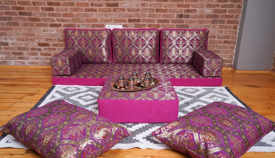 Premium Single Sofa Set, Arabic Floor Cushions, Seating Sofa, Cnc Cutted Backrests, Moroccan Sofas, Majlis