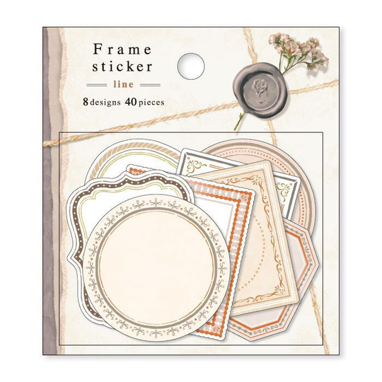 Mind Wave Frame Gold Foil Sticker Flakes - Line