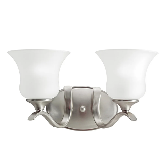 Kichler Lighting Wedgeport Collection 2-light Brushed Nickel Bath/Vanity Light