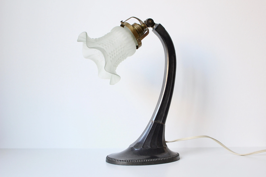 Vintage Art Nouveau Metal Table Desk Lamp