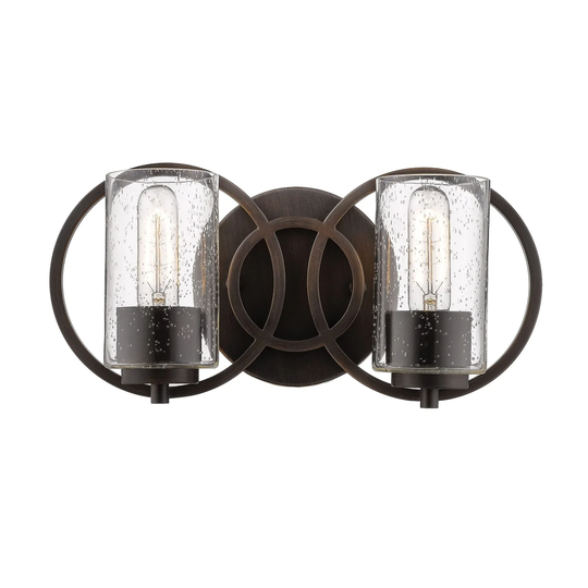 Millennium Lighting Delano 2 Light Bathroom Vanity Fixture in Rubbed Bronze