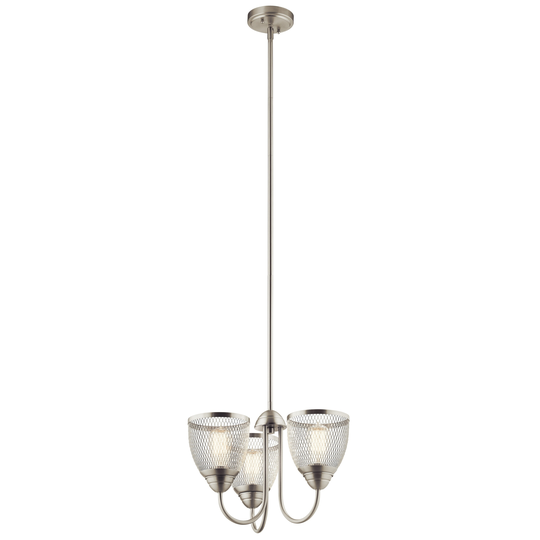 Kichler Lighting Voclain 3-Light Chandelier/Semi Flush Brushed Nickel