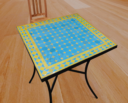 Garden Mosaic Table For Dinner, Ceramic Indoor & Outdoor Table, Handcrafted Personalized Tile Table, New Design 2022