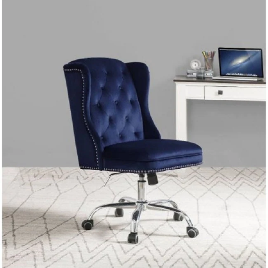 ACME Jamesia Office Chair, Midnight Blue Velvet